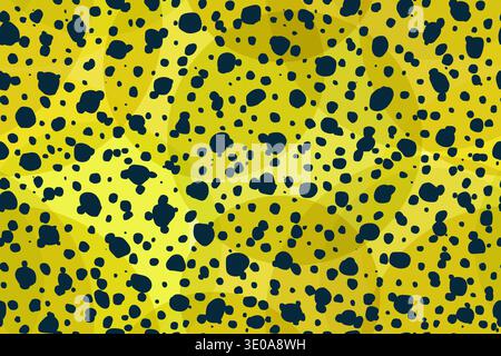 Classic cheetah-spot seamless pattern. Golden yellow base Stock Vector