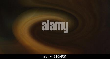 A dark, blurry background with a prominent, swirling spiral shape in shades of orange and black, creating a dynamic visual effect Stock Photo