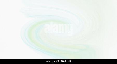 A faint, whispy swirl on a clean white background, with pale blue and green hues and delicate gradient transitions Stock Photo