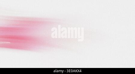 A soft, horizontal pink watercolor brush stroke or smudge across a textured, grainy white background, offering ample clean space for design elements. Stock Photo
