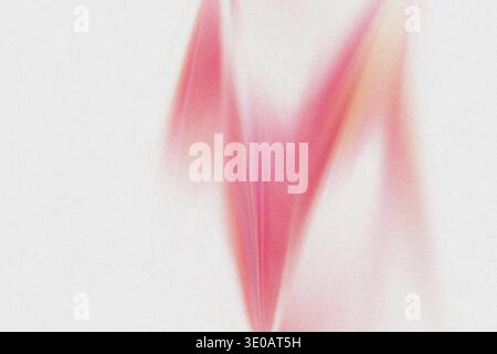 An abstract visual composition featuring swirling textures in shades of pink and red, set against a very light, grainy background, suggesting movement Stock Photo