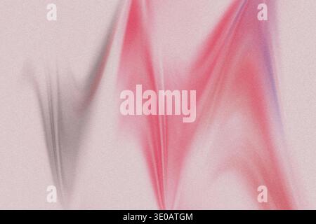 An abstract image showcasing sharp, zigzagging lines in shades of pink and red over a subtly textured, light background. The entire composition is ove Stock Photo