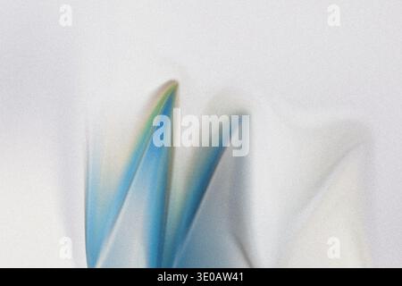 This image features a textured abstract art piece with shades of blue and green on a white background, creating a soothing visual effect with smooth t Stock Photo