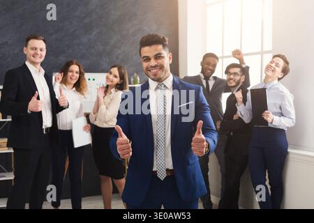 Successful business team in modern office Stock Photo