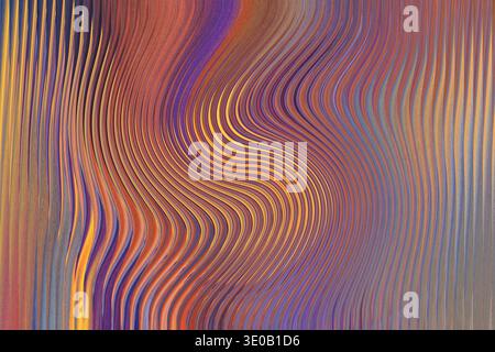 A vibrant blend of colors showcasing abstract waves and flowing lines in a dynamic composition style art Stock Photo