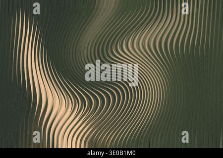 Blurry abstract background with a gradient of dark green and light beige in a vertical pattern Stock Photo