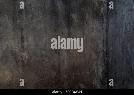 Front view of dirty and weathered wall with scratches on the surface. Abstract full frame textured grunge background with copy space. Stock Photo