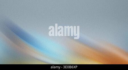 A dynamic abstract background featuring a gradient of blue, orange, and yellow hues with a textured, blurred effect Stock Photo