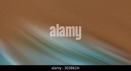 A grainy abstract background with a gradient of brown, blue, and white creates a textured and blurred effect Stock Photo