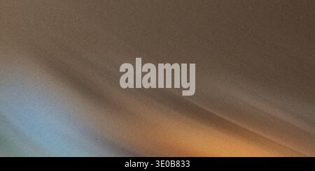 A grainy abstract background with a gradient of brown, orange, and blue creates a textured and blurred effect Stock Photo
