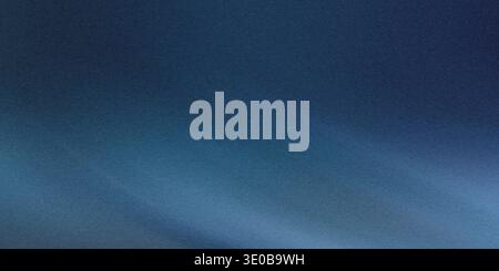 A dark blue gradient texture creates an abstract background with a grainy and noisy effect Stock Photo