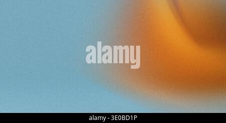 A textured blue background with a soft, swirling orange gradient creates an abstract design Stock Photo