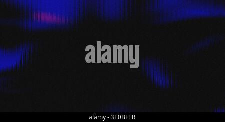 Abstract digital glitch effect with vibrant blue and purple light streaks against a dark, textured background, creating a sense of motion and energy Stock Photo