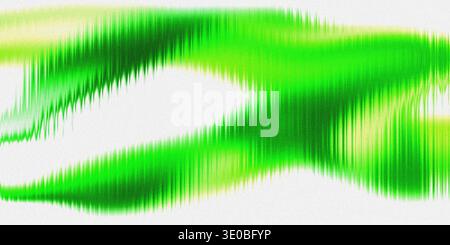 Abstract green and yellow light streaks with a textured effect, creating a vibrant and energetic pattern Stock Photo
