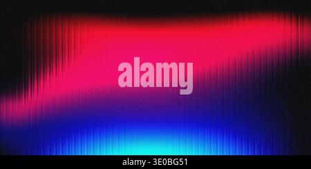 A vibrant abstract background features a gradient of glowing red and blue light streaks with a textured, grainy effect against a dark, speckled backdr Stock Photo