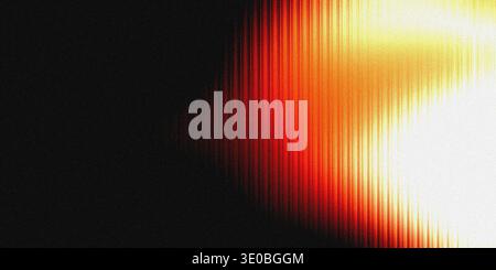 A vibrant abstract pattern of vertical lines transitions from deep black to fiery red and bright yellow, creating a sense of energetic motion and ligh Stock Photo