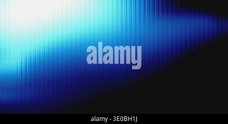 A vibrant blue and white gradient with a textured, striped pattern fades into darkness, suggesting energy and motion Stock Photo