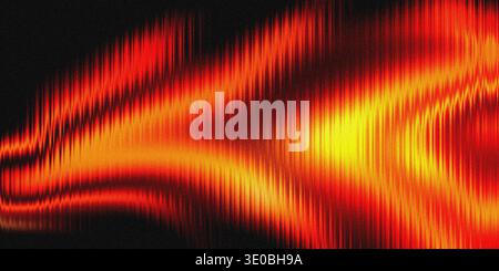 A vibrant abstract background features fiery orange and yellow flames with a textured, vertical striped pattern against a dark, speckled backdrop, evo Stock Photo
