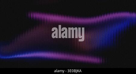 Abstract waves of vibrant purple and blue light shimmer and glow against a dark, textured background, creating a sense of dynamic energy and futuristi Stock Photo
