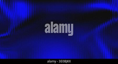 A deep blue abstract background with a grainy texture and flowing lines of light creating a sense of energy and motion Stock Photo