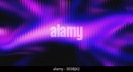An abstract digital illustration featuring vibrant purple and blue light streaks that resemble aurora borealis or flowing energy, set against a dark, Stock Photo