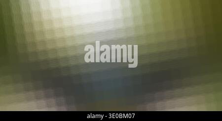A blurred abstract background with a textured pattern of wavy lines and geometric shapes in shades of green, gray, and white Stock Photo