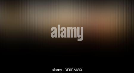 A soft focus abstract background with vertical lines and a gradient from light brown to dark brown and black Stock Photo