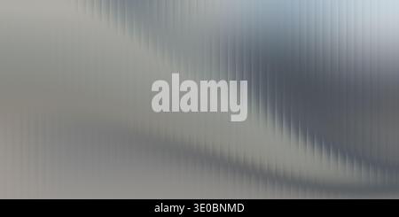 A textured metallic surface with vertical ridges creates a futuristic and abstract background with a subtle gradient Stock Photo