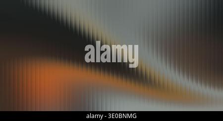 Abstract textured background with vertical lines and a gradient of dark gray to light gray with an orange streak Stock Photo