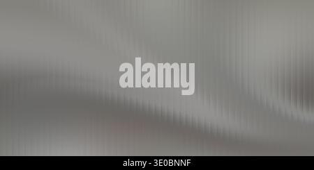 A soft, undulating wave of metallic fabric with a brushed texture and vertical ribbed pattern creates a luxurious and elegant background Stock Photo