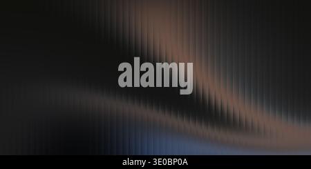 A dark, abstract background with vertical lines and a subtle, wavy gradient of brown and blue hues Stock Photo