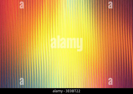A vibrant abstract background features a gradient of warm colors, transitioning from deep red and orange on the left to bright yellow and hints of blu Stock Photo