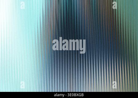 A textured abstract background with vertical lines and a gradient from light blue to dark blue and green Stock Photo