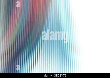 A textured abstract background with vertical lines of blue, red, and white colors, creating a sense of depth and movement Stock Photo