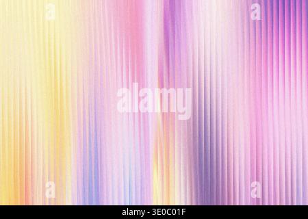 A soft, abstract background features vertical lines of color blending from pale yellow and peach to soft pink and lavender, creating a dreamy, texture Stock Photo