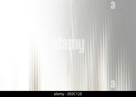 A bright, textured background with vertical lines and a subtle gradient, transitioning from pure white on the left to a shimmering silver on the right Stock Photo
