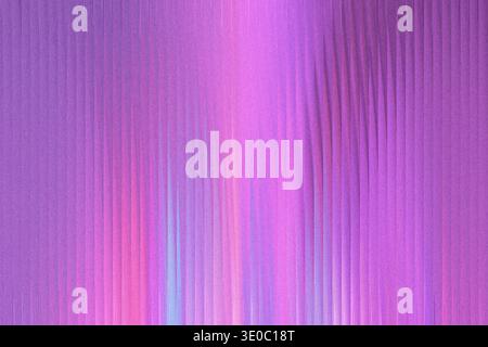 A textured purple background with vertical lines and a subtle gradient of pink and blue light Stock Photo