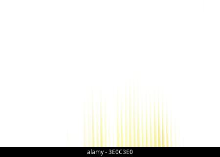 A closeup, abstract view of thin, vertical golden lines with a subtle shimmer, set against a bright white background, suggesting a sense of light and Stock Photo