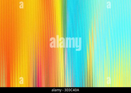 A vibrant abstract background features a striking blend of warm orange and cool blue hues, with vertical lines creating a sense of dynamic movement an Stock Photo