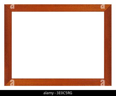 Rectangle wooden frame isolated on white background Stock Photo