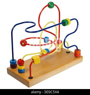 Wooden wire  toy isolated on white background Stock Photo