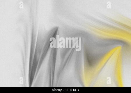 This abstract art piece features a gray background with yellow accents, showcasing a textured fabric-like appearance with soft, blended colors and sub Stock Photo