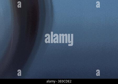 An out-of-focus photograph features a dark, vertical, slightly curved streak against a muted blue backdrop. The streak shows subtle color variations, Stock Photo