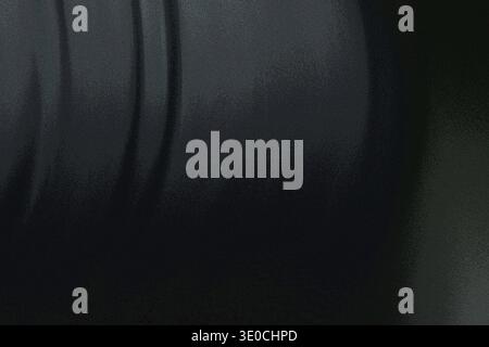 The image shows a close-up view of a dark gray or black fabric with subtle vertical lines and a slightly shiny surface. The texture appears smooth and Stock Photo