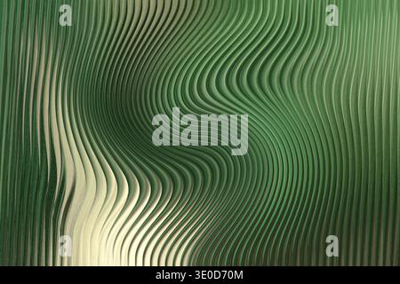 Abstract swirling green and white paint creating a fluid and dynamic motion in a blurred pattern Stock Photo