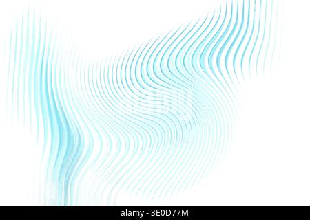 A blurry image showing a turquoise and white gradient with a soft and diffused appearance overall Stock Photo