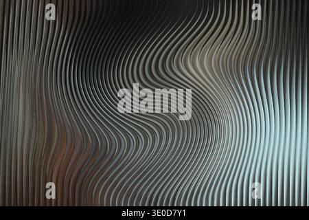 A blurry and dark abstract image featuring shades of gray and white with hints of green and blue light Stock Photo