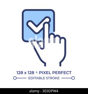 One choice pixel perfect line color icon Stock Vector