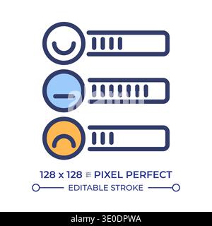 Poll pixel perfect line color icon Stock Vector