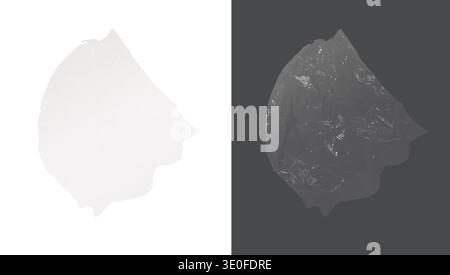 Crumpled transparent plastic film isolated on white background. Wrinkled glossy surface with soft folds and irregular shape, abstract material texture Stock Photo